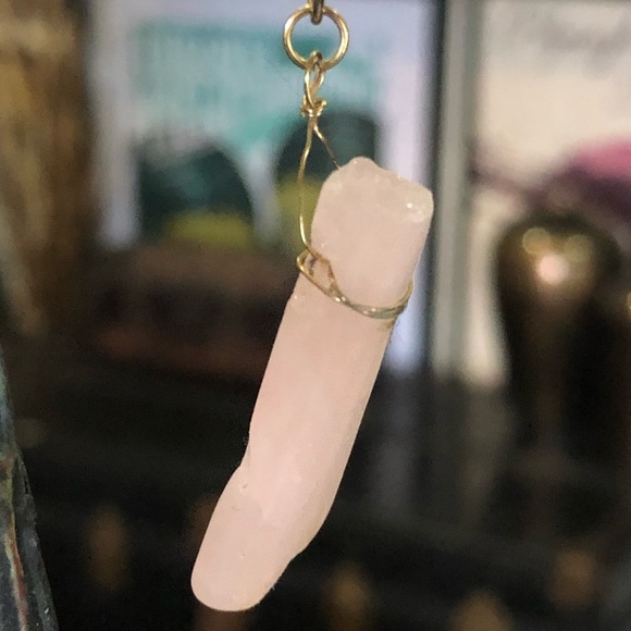 Rose Quartz Necklace Pendant - Picture 2 of 2